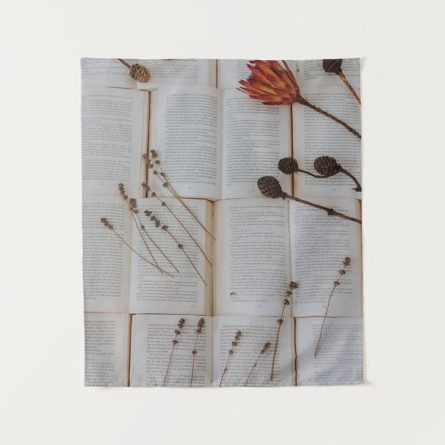 Tapiz Flores secas en los libros (Anverso)