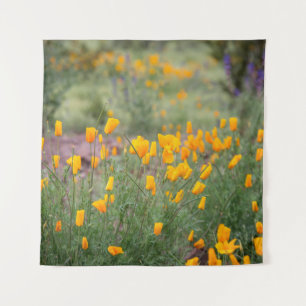 Tapiz flores silvestres hermosas y aromáticas que crecen