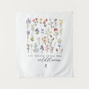 Tapiz Flores silvestres vintage citan color de agua subl