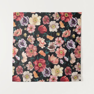 Tapiz flores sólidas abstractas, disposición completa, p