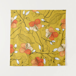Tapiz Flores Tropicales: Papel de escritorio exótico.