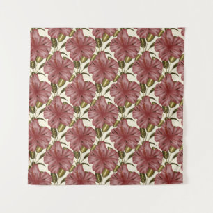 Tapiz Flores tropicales sin costura flores rojas