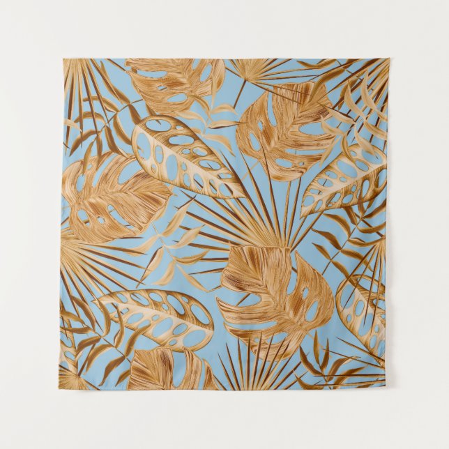 Tapiz Flores tropicales vibrantes: coloridas sin mar. (Anverso)