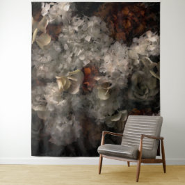 Tapiz Flores Vintage Hidrangea Blanca Y Arrojada Botánic