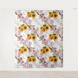 Tapiz Flores y frutos de albaricoque.