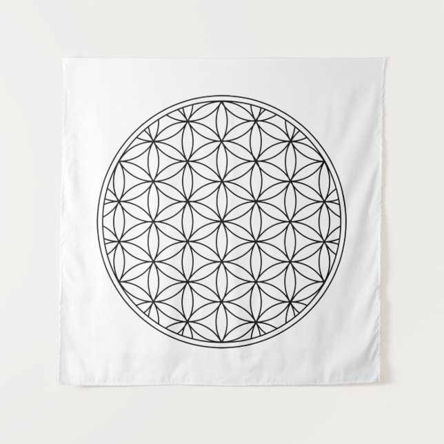 Tapiz flower of life sacred geometry symbol ancient zen  (Anverso)