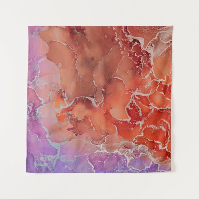 Tapiz Fluid Art. Modern ?bstract colorful background, wa (Anverso)