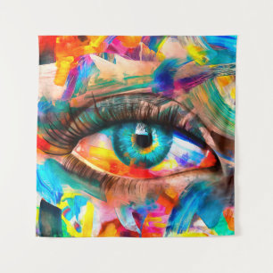 Tapiz "Fluorite" - pintura al óleo. Imagen abstracta con