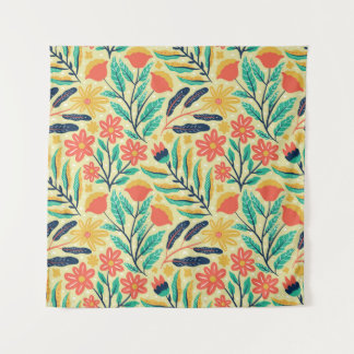 Tapiz Follaje de la naturaleza: patrón floral continuo.