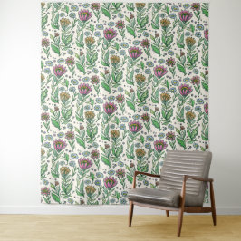 Tapiz Fondo artístico de fotografía floral folclórica es