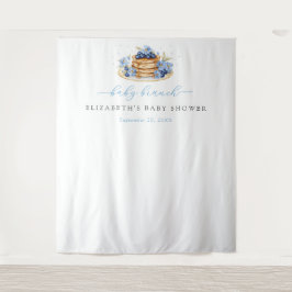 Tapiz Fondo Baby Shower Blueberry Pancake Baby Brunch