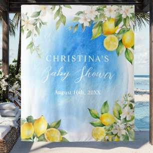Tapiz Fondo Baby Shower de Amalfi Coast Itay Lemons