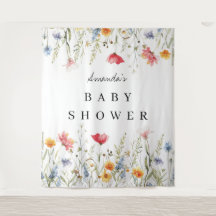 Fondo Baby Shower de flores silvestres de color de