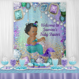 Tapiz Fondo Baby Shower de Jewel Mermaid
