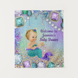 Tapiz Fondo Baby Shower de Jewel Mermaid