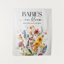 Tapiz Fondo Baby Shower de los gemelos Wildflowers presi