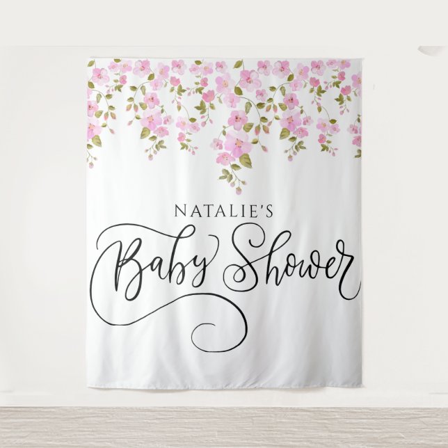 Tapiz Fondo Baby Shower de Magnolia (Anverso)