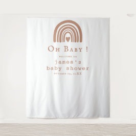 Tapiz Fondo Baby Shower del arcoiris de Boho