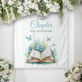Tapiz Fondo Baby Shower del Libro de New Chapter Blue Br
