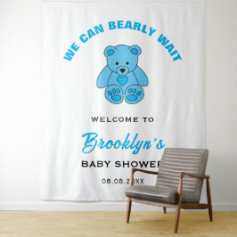 Tapiz Fondo Baby Shower Podemos Esperar A Teddy Bear