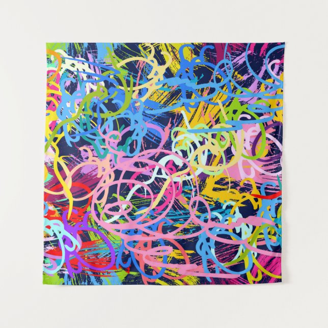 Tapiz Fondo Bella Artes. Patrón sin soldadura con gruñid (Anverso)