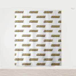 Tapiz Fondo blanco de fotografía con patrón de celebraci