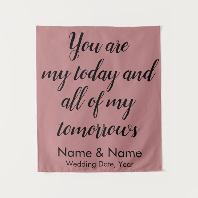 Tapiz Fondo boda para la recepción, fondo rústico (Anverso)