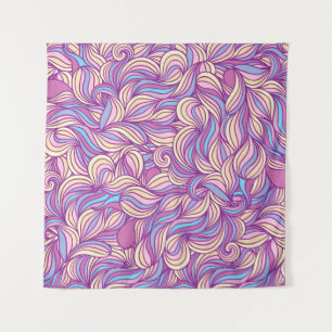 Tapiz Fondo con ondas de doodle abstractas
