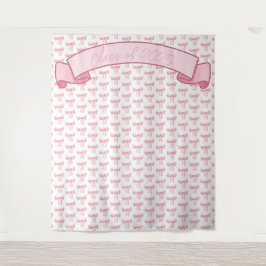 Tapiz Fondo Coquette Pink Bow