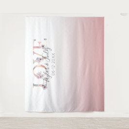 Tapiz Fondo de amor para selfies con gradiente rosa sonr