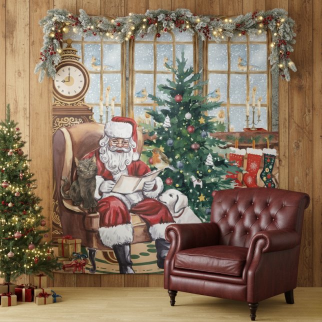 Tapiz Fondo de animales de Navidad acogedores del viejo  (Subido por el creador)