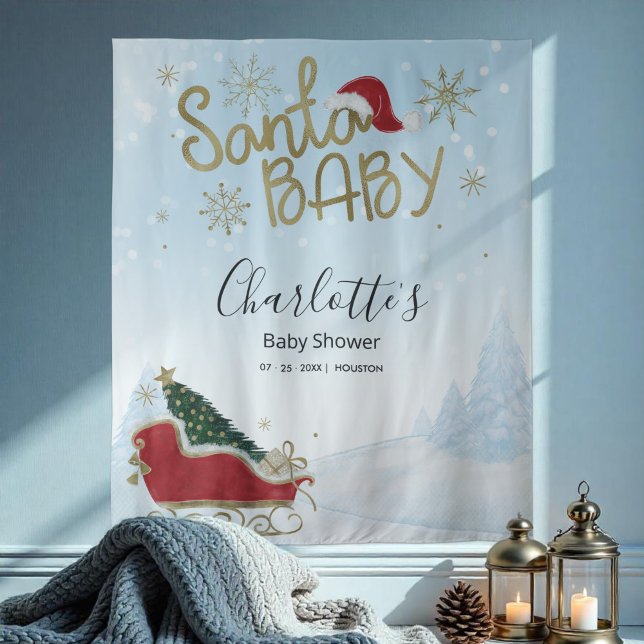 Tapiz Fondo de Baby Shower de invierno para Navidades de (Subido por el creador)