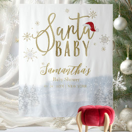 Tapiz Fondo de Baby Shower de invierno para Navidades de