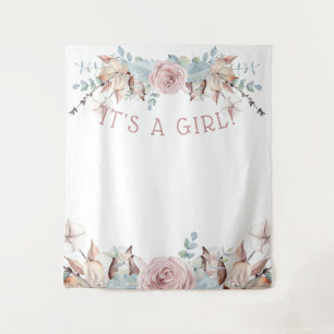 Tapiz Fondo de Baby Shower del Chica virtual Woodland BO