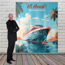 Fondo de barco de crucero a destino tropical