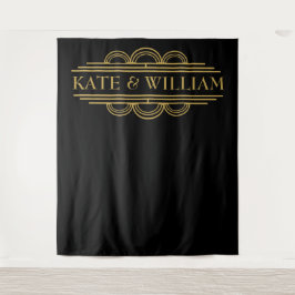 Tapiz Fondo de bienvenida art déco para cabina de fotos 