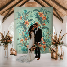 Fondo de Boda con Iridescencia Tropical