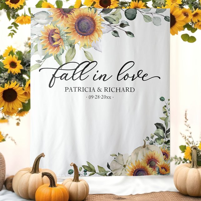 Tapiz Fondo de boda de girasoles para enamorarse (Subido por el creador)