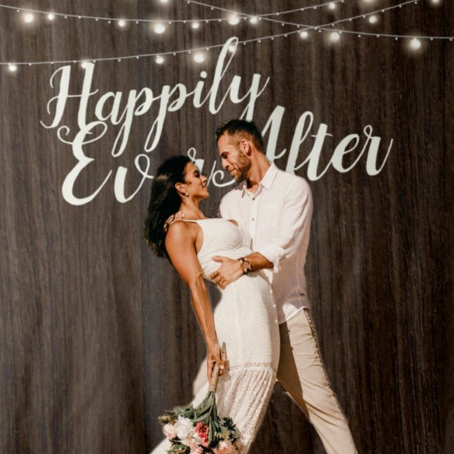 Tapiz Fondo de boda de madera rústica feliz para siempre (Subido por el creador)
