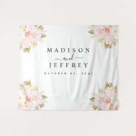 Tapiz Fondo de boda de rosas Peonía Rosa