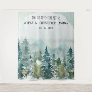 Tapiz Fondo de Boda Forest Wonder Cabina de Fotos