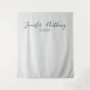Tapiz Fondo de boda minimalista personalizado 