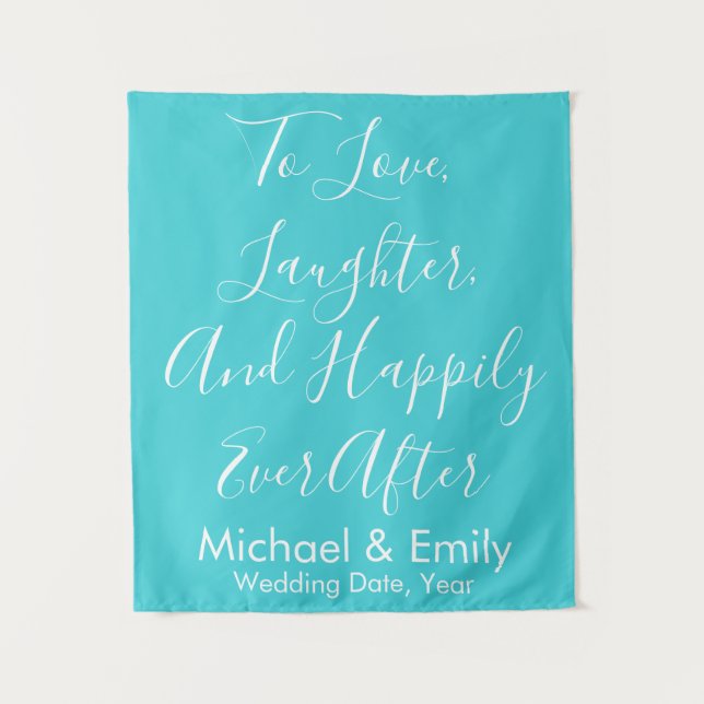 Tapiz Fondo de Boda Personalizada, Banner De Recepción R (Anverso)