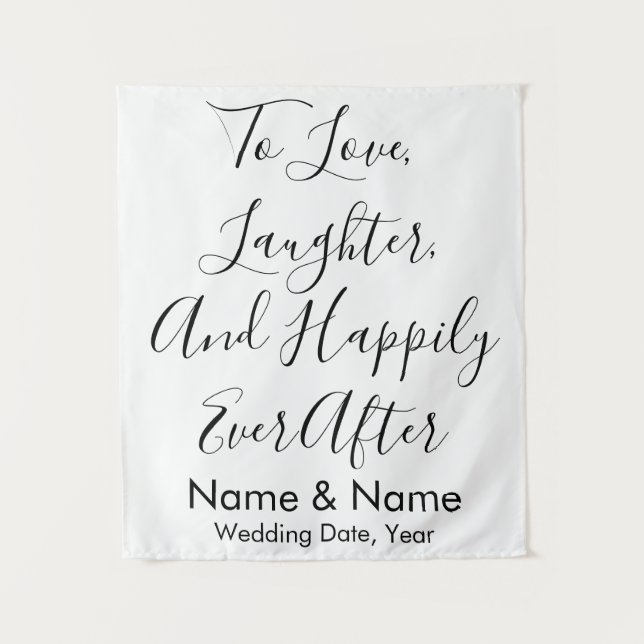 Tapiz Fondo de Boda Personalizada, Banner De Recepción R (Anverso)