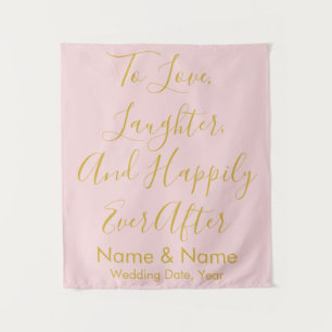 Tapiz Fondo de boda personalizado para recepción Rubor P