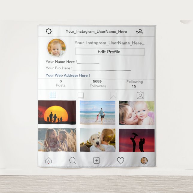 Tapiz Fondo de cabina de fotos con accesorios para perfi (Anverso)