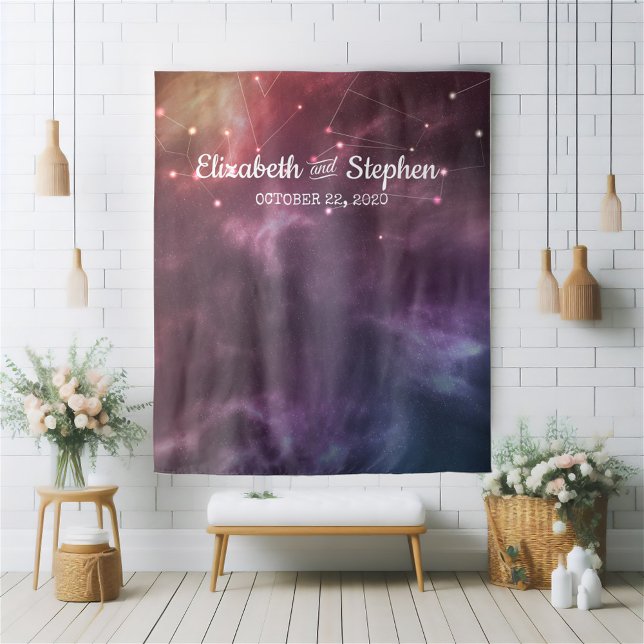 Tapiz Fondo de cabina de fotos de boda Galaxia Constelac (Subido por el creador)