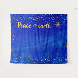 Tapiz Fondo de cabina de fotos de Navidad Estrellas dora