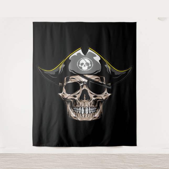 Tapiz Fondo de Capitán Jack Calavera Pirata (Anverso)