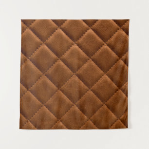 Tapiz Fondo de cuero de rombos marrones